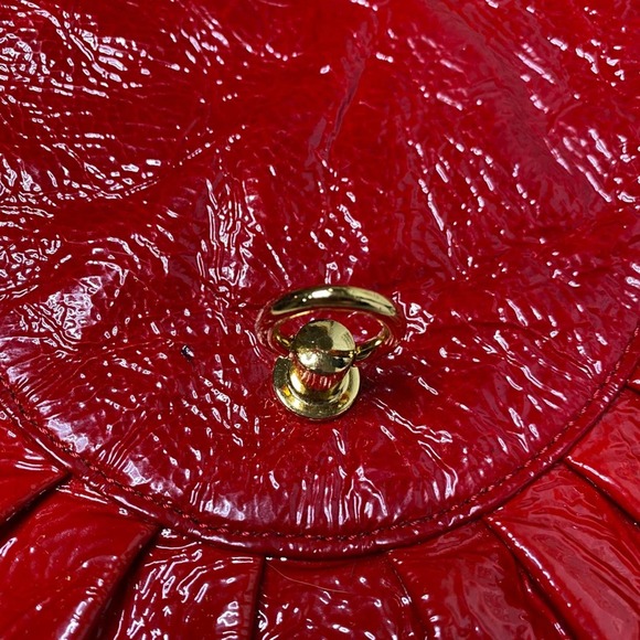 Goldenbleu Katie Woven Clutch Red Leather Clutch - Picture 10 of 10